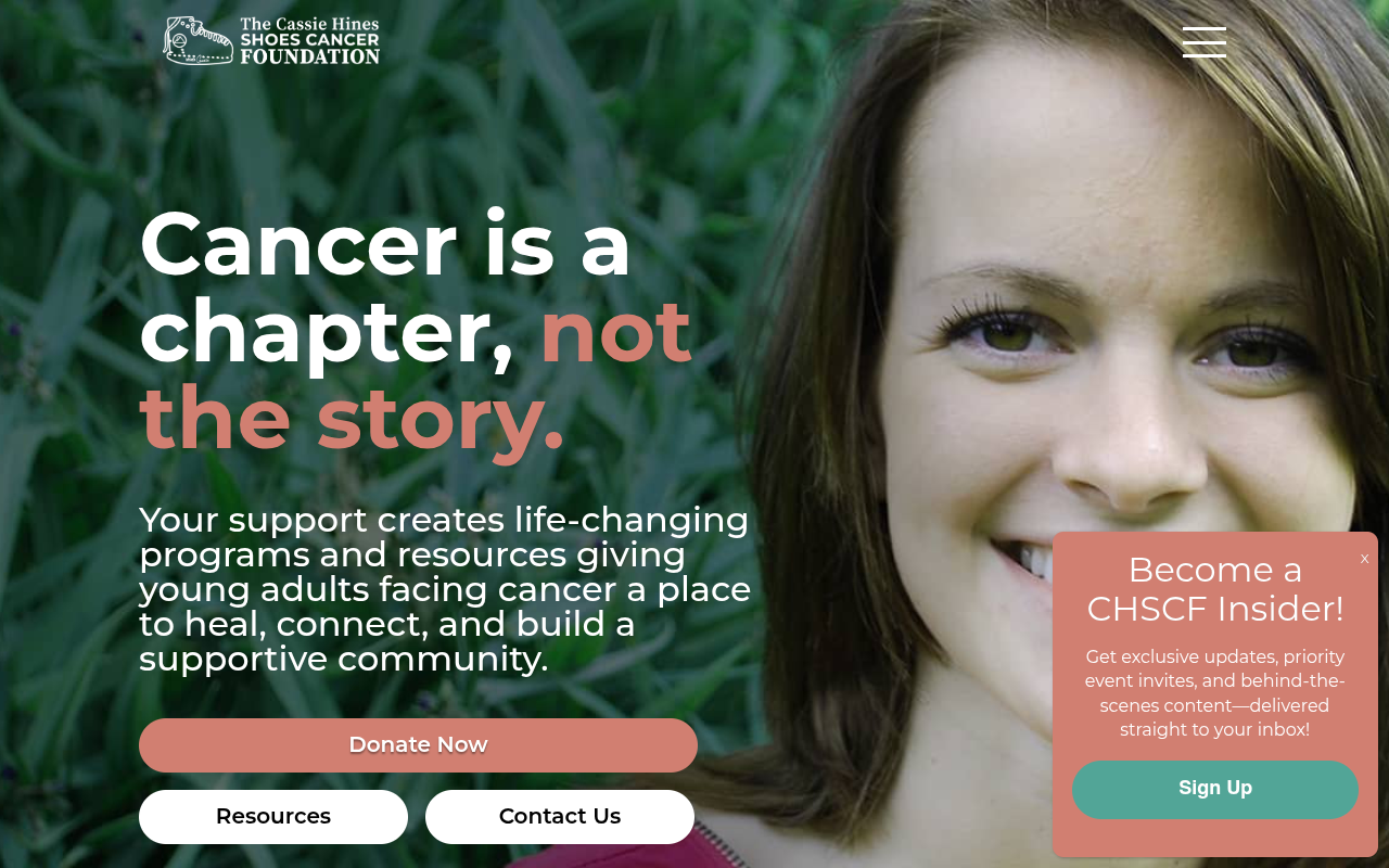 Cassie Hines Shoes Cancer Foundation screenshot