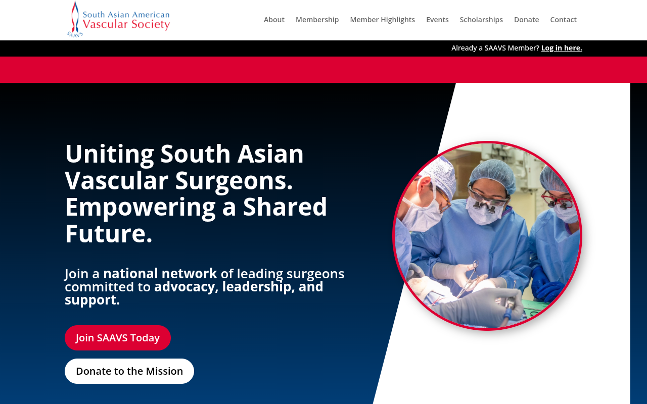 South Asian American Vascular Society screenshot